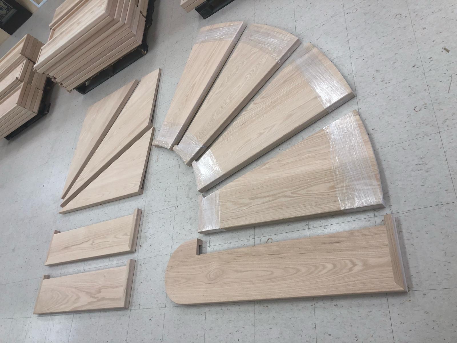 Oak stair treads and custom winders